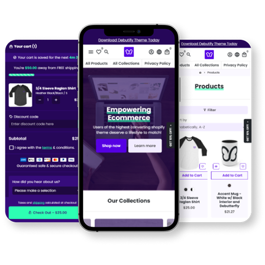 debutify above the fold